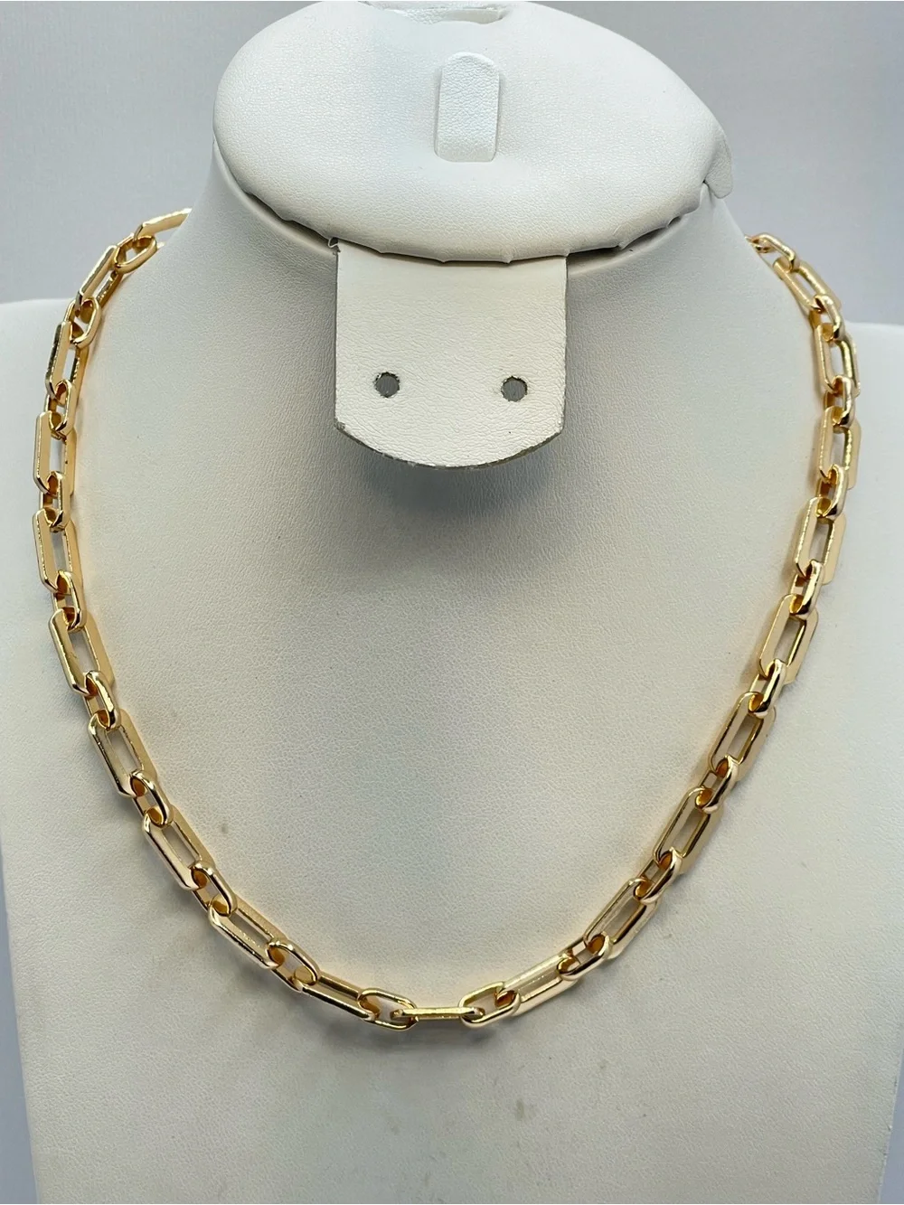 Gold Paperclip Chain Necklace Minimalist Layering Statement Glam Classic